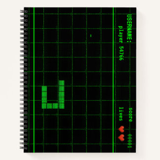 Custom Snake Game Retro NotebookSpiral Notebook