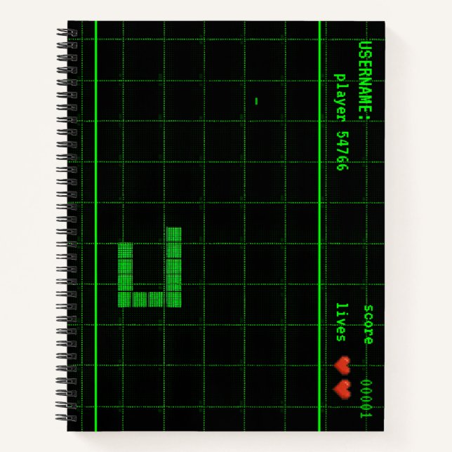 Custom Snake Game Retro NotebookSpiral Notebook (Front)