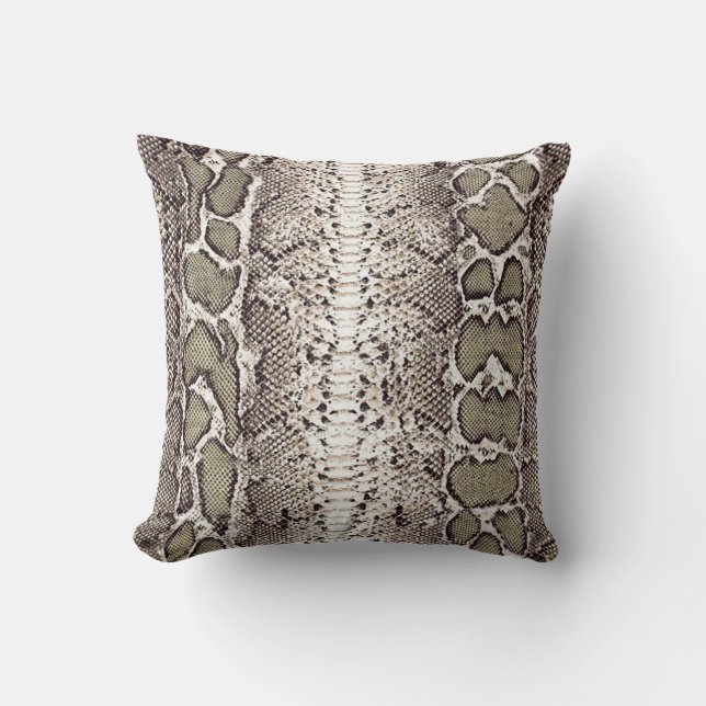 Custom Snake Skin Print #1 Cushion (Front)
