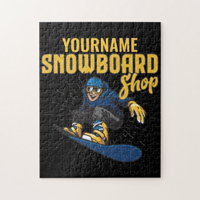 Custom Snow Boarder Snowboarding Shop Big Air  Jigsaw Puzzle (Vertical)