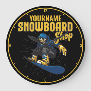 Custom Snow Boarder Snowboarding Shop Big Air Large Clock