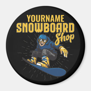Custom Snow Boarder Snowboarding Shop Big Air Magnet