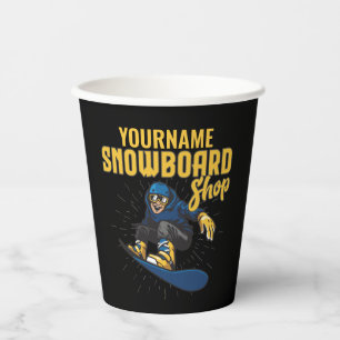 Custom Snow Boarder Snowboarding Shop Big Air Paper Cups