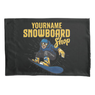 Custom Snow Boarder Snowboarding Shop Big Air  Pillowcase