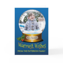 Custom Snow Globe Christmas Photo Template Holiday