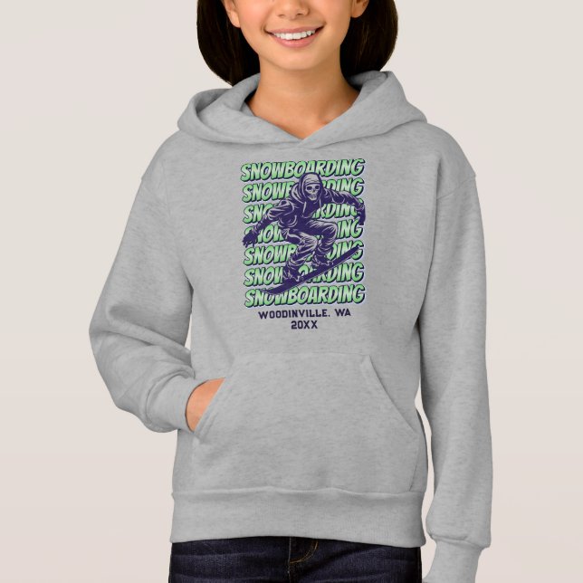 Custom Snowboarding Location Date Name (Front)