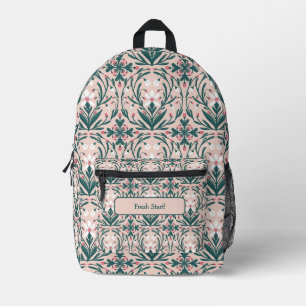 Custom Snowdrops Floral Pattern Printed Backpack