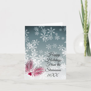 Custom Snowflake Christmas  Note Card