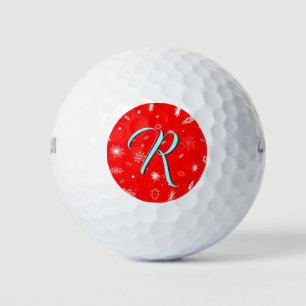 Custom snowflake monogram golf balls