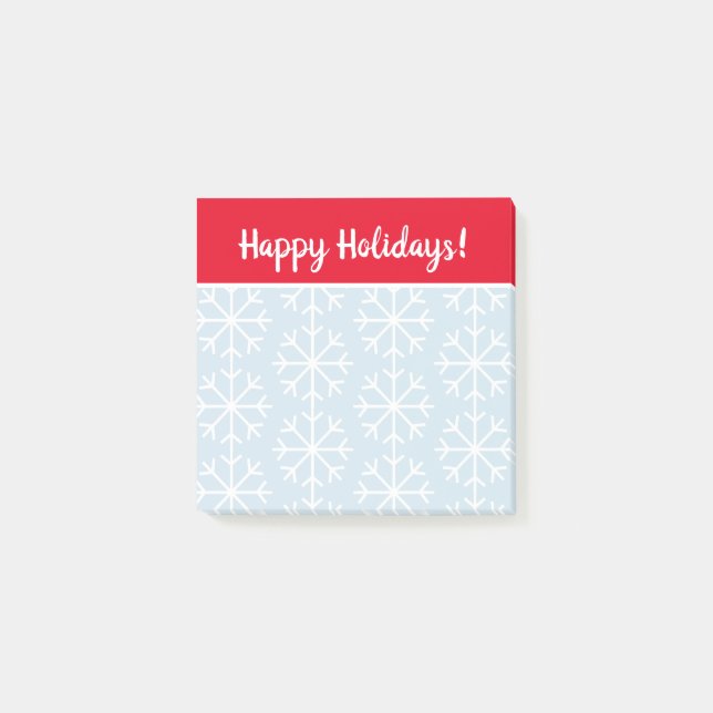 Custom snowflake print Christmas Holiday gift Post-it Notes (Front)