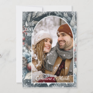 Custom Snowflakes & Chic Botanical Holiday Wreath