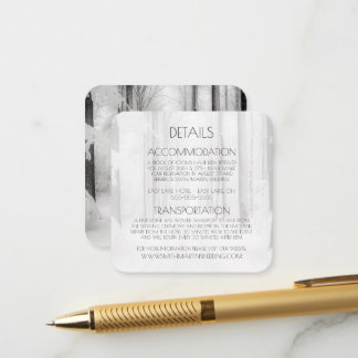 Custom Snowy Road Winter Details Enclosure Card