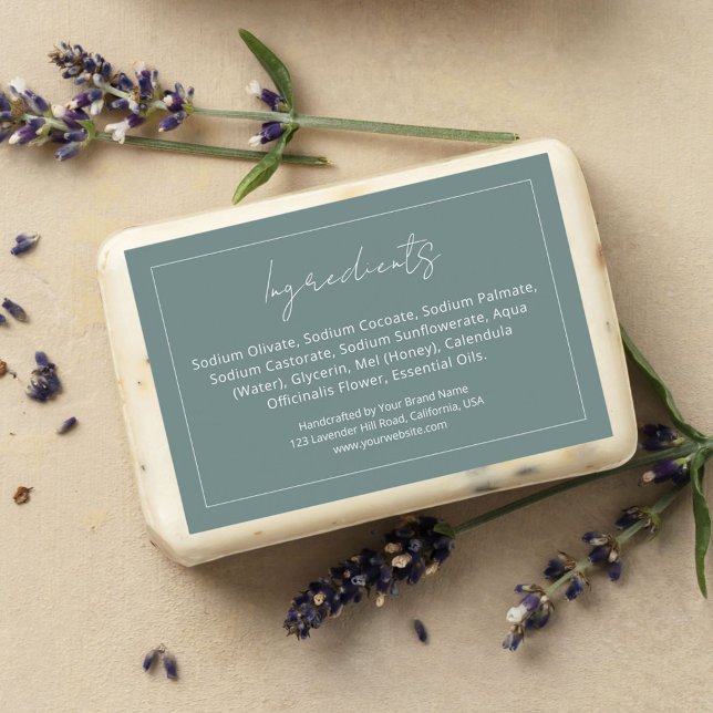 Custom  Soap Ingredient List Modern Product Label (Creator Uploaded)