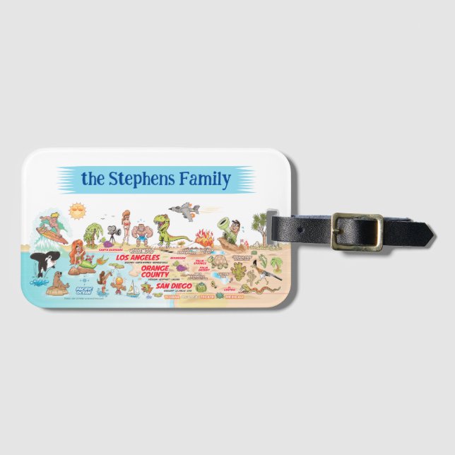 Custom SoCal Luggage Tag (Front Horizontal)