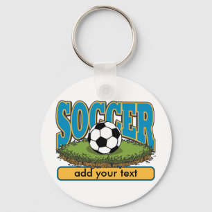 Custom Soccer Add Text Key Ring