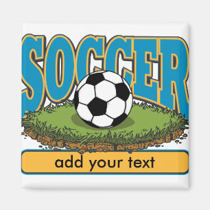 Custom Soccer Add Text Magnet