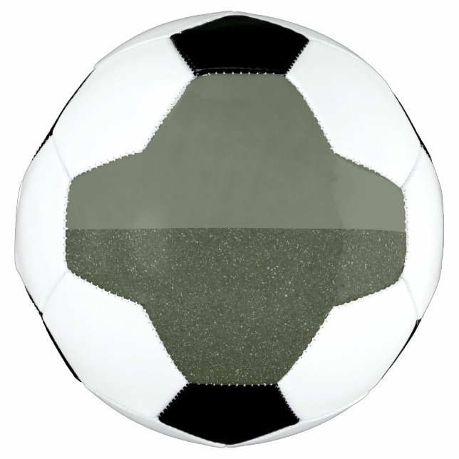 Custom Soccer Ball — Horizontal Split Moss Green (Front)