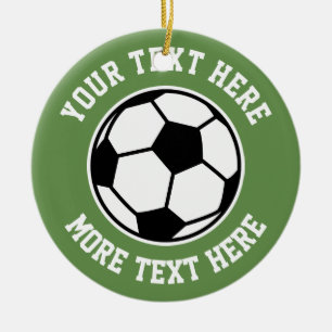 Custom soccer ball sports Christmas tree ornament