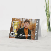Custom Soccer Champion Photo Gift for Boys