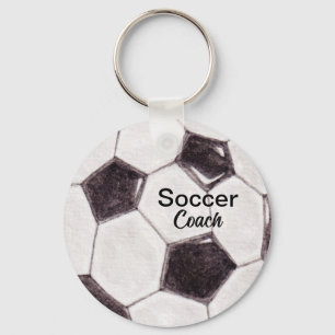 Custom Soccer Coach Keepsake Key Ring