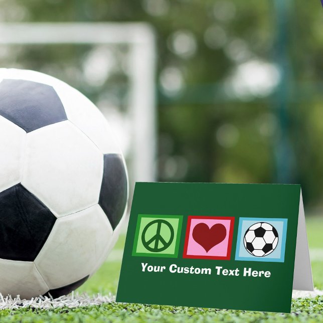 Custom Soccer Green Christmas Holiday Card (Creator Uploaded)