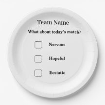 Custom Soccer Match Day Paper Plate 2026 Party