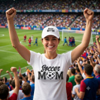 Custom Soccer Mum Hearts Football Graphic Game Day