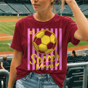 Custom Soccer Mum with Name and Number T-Shirt