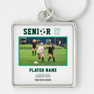 Custom Soccer Senior Night Photo Key Ring