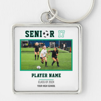 Custom Soccer Senior Night Photo Key Ring