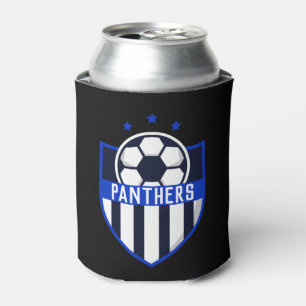 Custom Soccer Shield with Team Name or Text Can Cooler