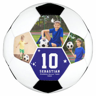 Custom Soccer Team Player Photos and Text Soccer Ball