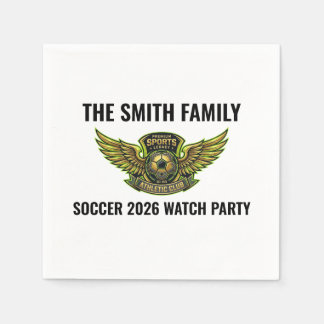 Custom Soccer Watch Party Paper Napkins - Football