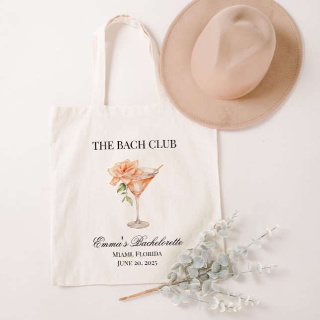 Custom Social Club Blush Cocktail Canvas Tote Bag (Custom Social Club Blush Cocktail Canvas Tote)