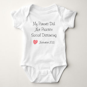 Custom Social Distancing Baby Bodysuit
