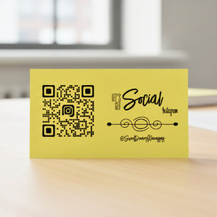 Custom Social Media QR Code Self-Inking Stamp
