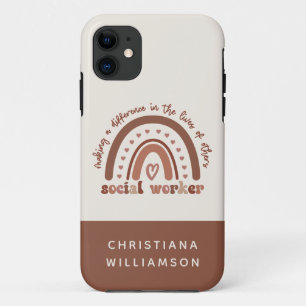 Custom Social Worker Appreciation Graduation Gifts iPhone 11 Case