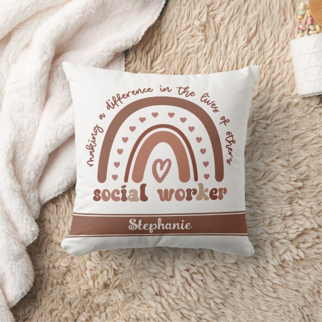Custom Social Worker Appreciation Graduation Gifts Cushion (Blanket)