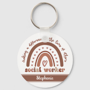 Custom Social Worker Appreciation Graduation Gifts Key Ring