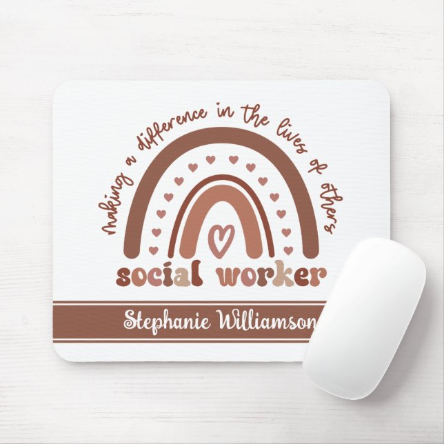Custom Social Worker Appreciation Graduation Gifts Mouse Pad (With Mouse)