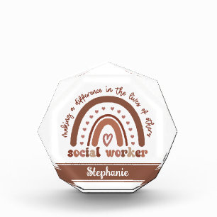 Custom Social Worker Appreciation Graduation Gifts Photo Block