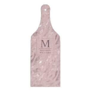 Custom Soft Blush Pastel Pink Gold Glitter Pattern Cutting Board