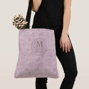 Custom Soft Blush Pastel Pink Gold Glitter Pattern Tote Bag