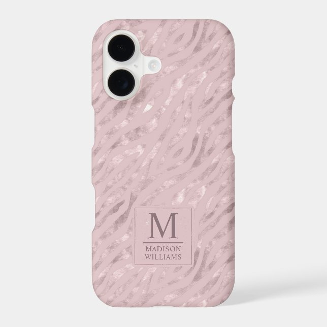 Custom Soft Blush Pink Light Gold Glitter Pattern (Back)