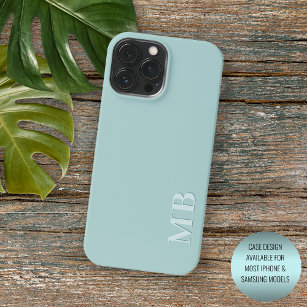 Custom Soft Light Seafoam Seaglass Green Mint iPhone 14 Plus Case