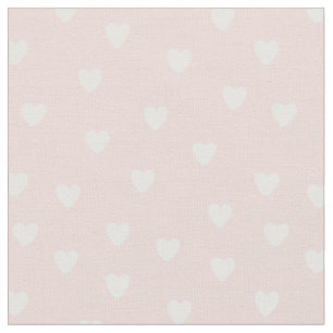 Custom Soft Pink Heart Fabric