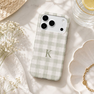 Custom Soft Sage Gingham Heirloom Monogram