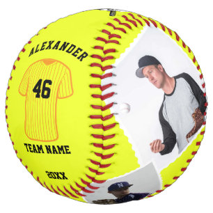 Custom Softball Ball with Photos, Name & Team Logo