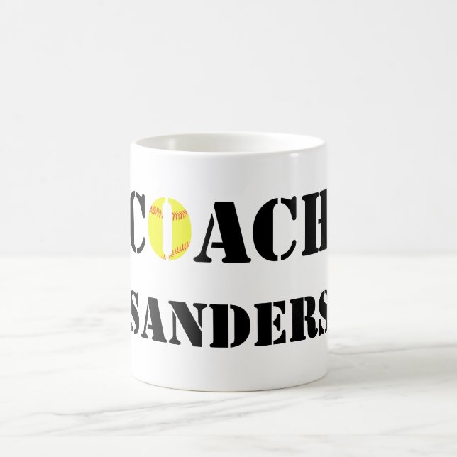 Custom Softball Coach Coffee Mug (Center)