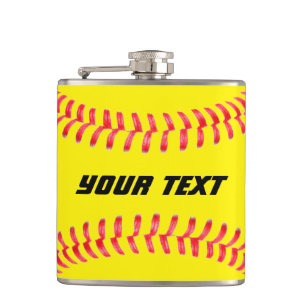 Custom Softball Flask